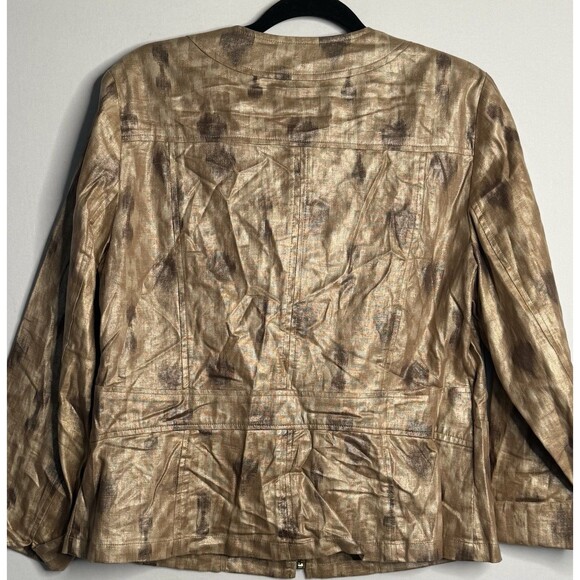 Chico's  Brushstrokes Linen/Rayon Blazer Size 2 - Picture 4 of 4